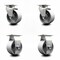 Service Caster 4 Inch Semi Steel Cast Iron Caster Set with Roller Bearings 2 Swivel 2 Rigid SCC-20S420-SSR-2-R-2 - alternate 1
